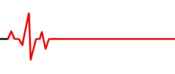 Red heartbeat line icon. vector illustration