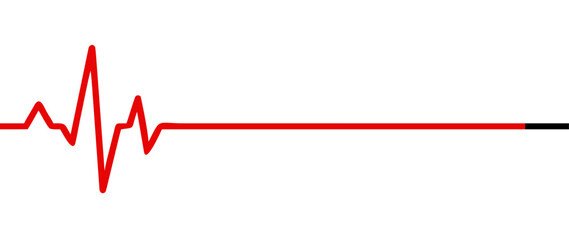 Red heartbeat line icon. vector illustration
