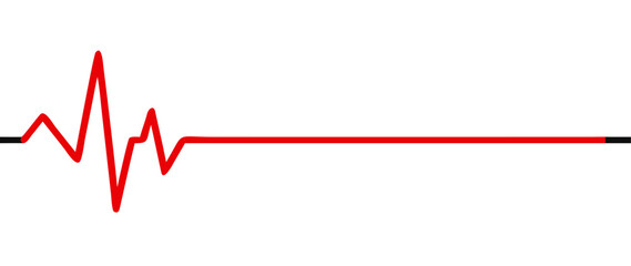 Red heartbeat line icon. vector illustration