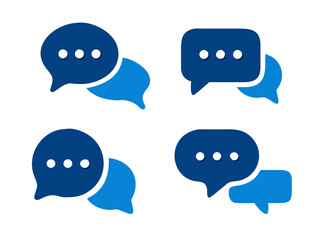 chat message icon set, Chat speech bubble, Social media message. Vector illustration