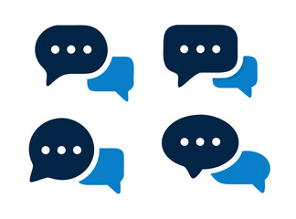 chat message icon set, Chat speech bubble, Social media message. Vector illustration