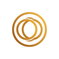 Obraz premium the image showcases two concentric golden rings wi