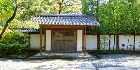Japanese old style house gate in Kyoto.
