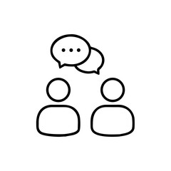 talk icon set. Discussion. dispute symbol. vector illustration