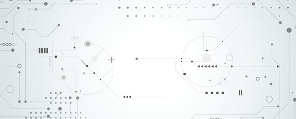 Abstract circuit technology concept background with particles