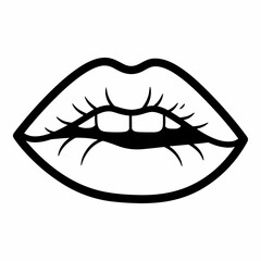 Obraz premium Hand-Drawn Lip Illustration