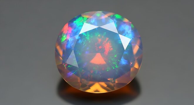 Iridescent Opal Gemstone - A Colorful Precious Stone.