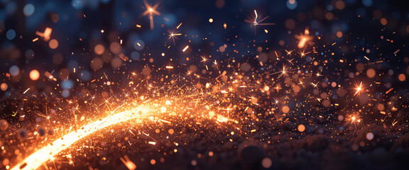 fireworks in the night sky