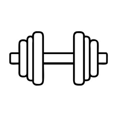 Dumbbell workout fitness equipment weightlifting exercise strength training gym body building icon
