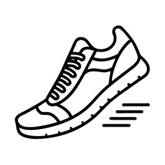 Running shoe vector illustration for athletic footwear design and sports equipment graphics element