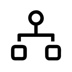 Flowchart diagram icon for business process, workflow, and organizational chart vector graphic design