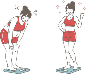 Weight loss transformation before and after diet and exercise plan