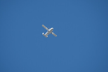 C-FARA Short SC-7 Skyvan 3-100 in flight for a parachute drop, blue sky