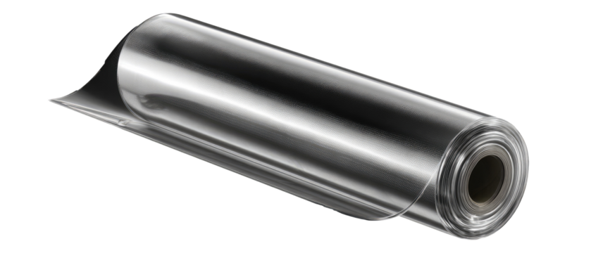 Rolled sheet of clear plastic film