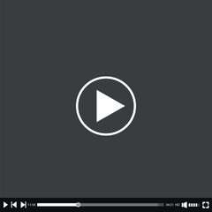 Video and Media Player Interface Template - Vector illustration