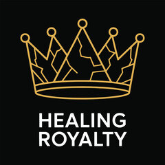 Healing Royalty Crown Motivational T-Shirt Design