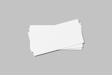 Realistic blank landscape dl flyer illustration for mockup