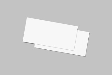 Realistic blank landscape dl flyer illustration for mockup