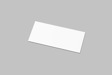 Realistic blank landscape dl flyer illustration for mockup