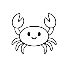 Fototapeta premium Crab coloring page
