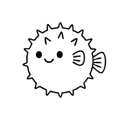 Pufferfish coloring page