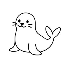 Seal coloring page