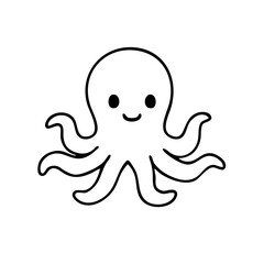 Fototapeta premium Octopus coloring page