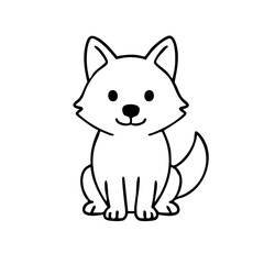 Obraz premium Wolf coloring page