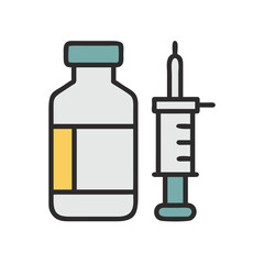 Obraz premium medicine bottle and syringe