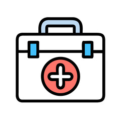 Fototapeta premium first aid kit icon vector illustration