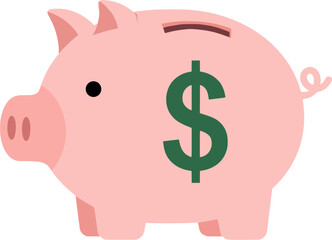 piggy bank and dollar sign | Savings and Finance
