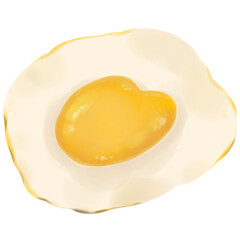 Cute Fluffy Fried Egg - Delicious breakfast