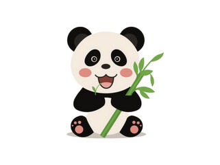 panda and bamboo