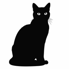 Cat Silhouette Vector Illustration