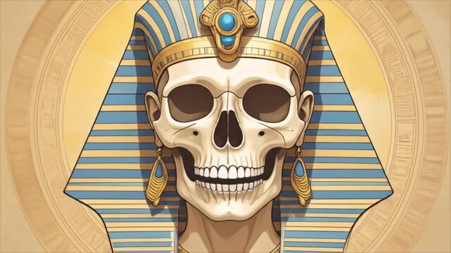 Egyptian skull illustration design