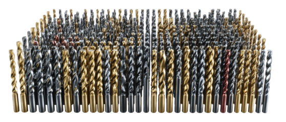 Assortment of metal drill bits