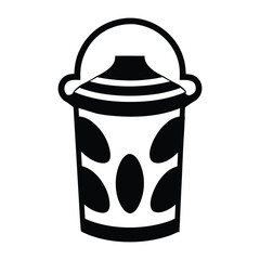 Vector illustration of an isolated old vintage metal coffee pot, teapot, or kettle for a kitchen