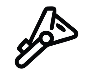 vector illustration of a black silhouette of a wrench