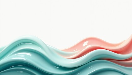 Abstract wave patterns in soft colors of blue and pink  