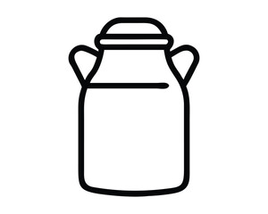 Bottle of milk isolated on white background