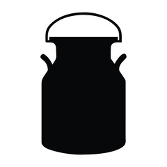 Vintage milk bottle and jug isolated on white background