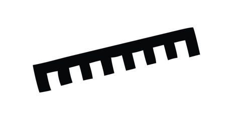 Vector film strip and camera icon for 3D piano keys design on a white background