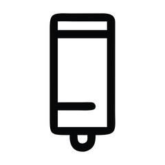 Mobile phone with blank screen vector illustration