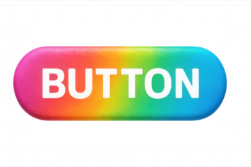 Colorful button with the text button on a transparent background, ideal for web design and user interface projects