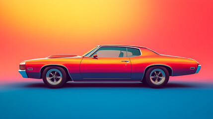 Beautiful illustration of a beautiful car. For those who like speed, this car is ideal.