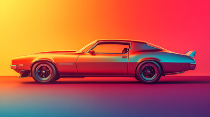 Beautiful illustration of a beautiful car. For those who like speed, this car is ideal.