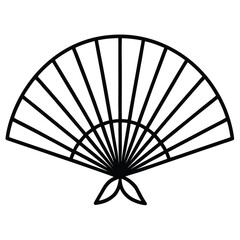  hand fan isolated on white