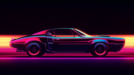 Beautiful illustration of a beautiful car. For those who like speed, this car is ideal.