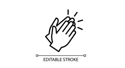 Clapping hands gesture for appreciation and support
