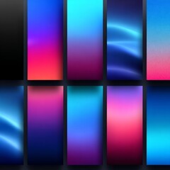 Unique gradient patterns showcasing vibrant colors and smooth transitions for creative projects